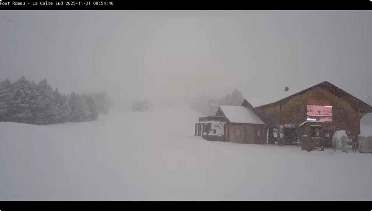 Il neige à La Calme Sud Font-Romeu